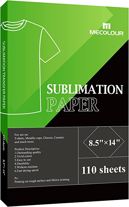 MECOLOUR Sublimation Paper 110 Sheets Heat Transfer Paper
