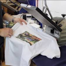 pressing shirt with heat press