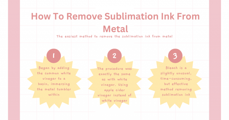 How To Remove Sublimation Ink From Metal