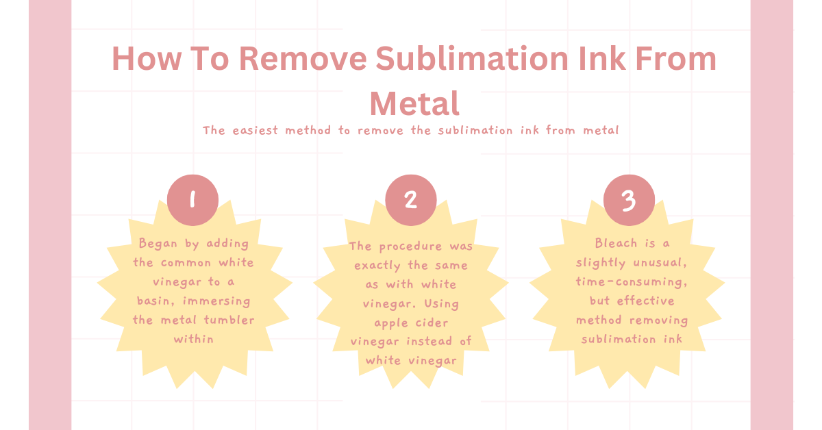 How To Remove Sublimation Ink From Metal