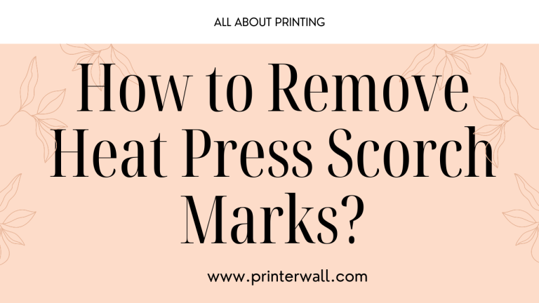 How to Remove Heat Press Scorch Marks