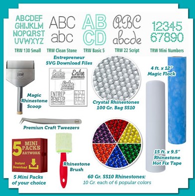 What materials are used to create Heat Press Rhinestones